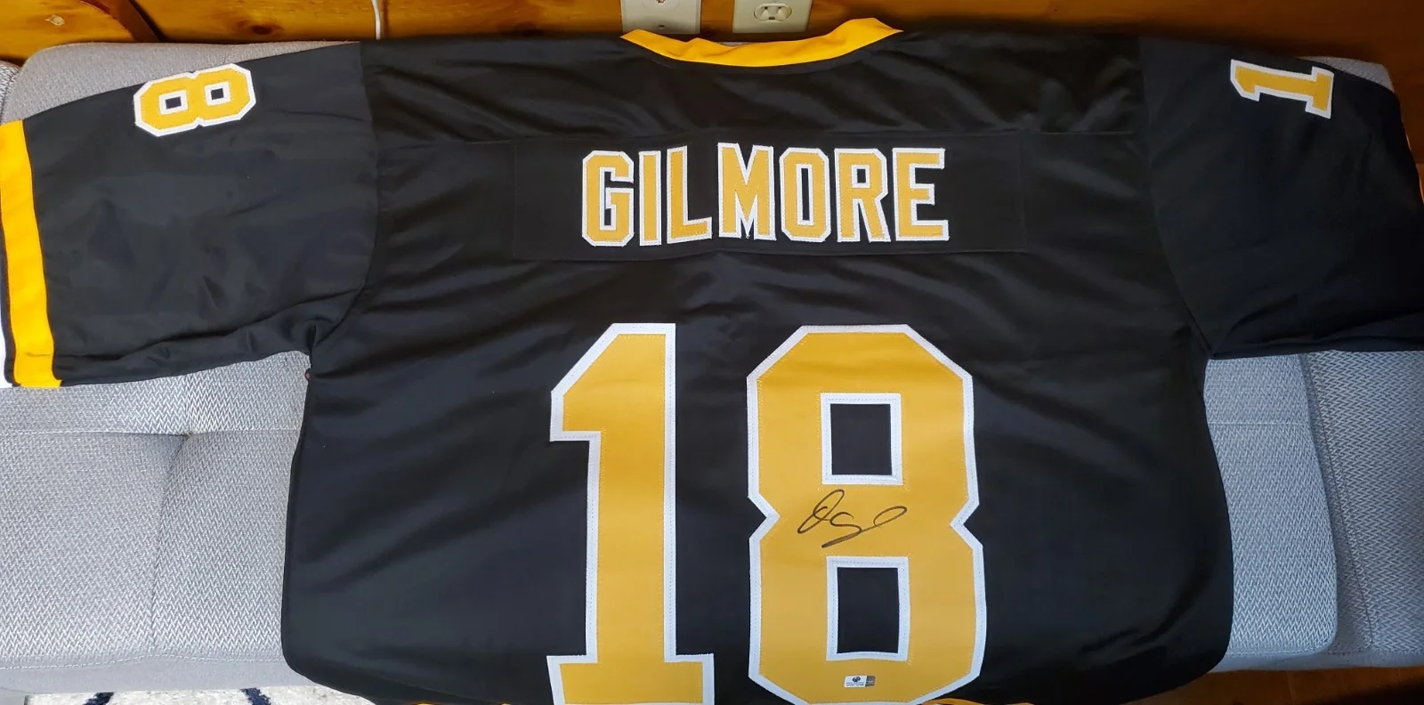 ADAM SANDLER Hand Signed CUSTOM HAPPY GILMORE Boston Jersey W/COA, изображение 5