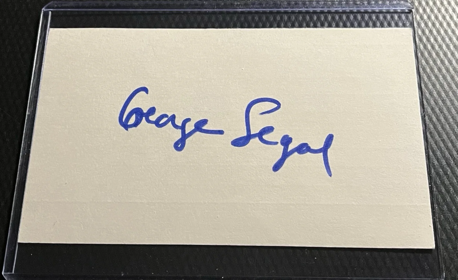 George Segal Legendary Actor Signed 3x5 Index Card w/ COA, Top Loader, изображение 3