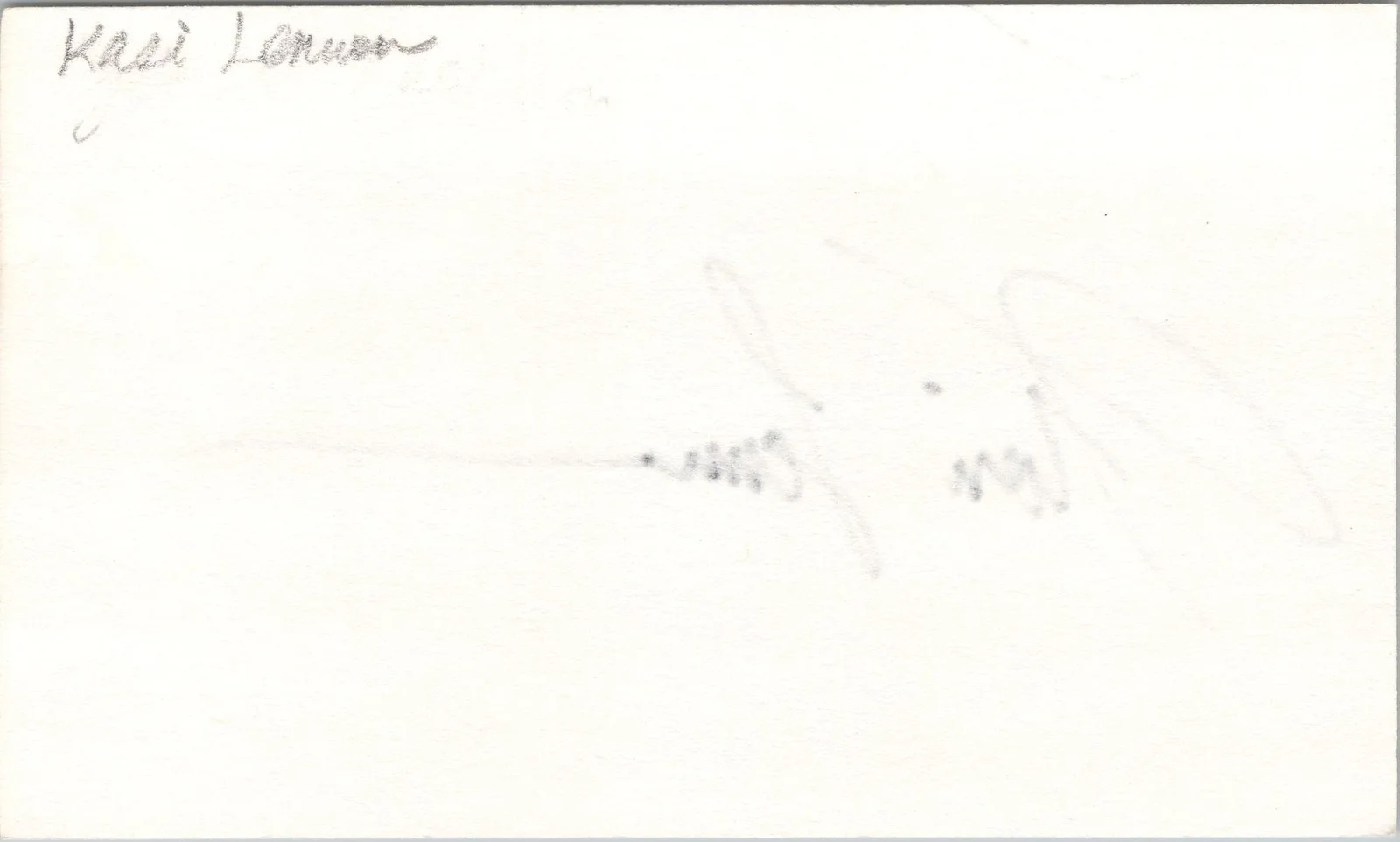 Kasi Lemmons — Kasi Lemmons Signed 3x5 Index Card Candyman, Vampire's KIss Autographed, image 2