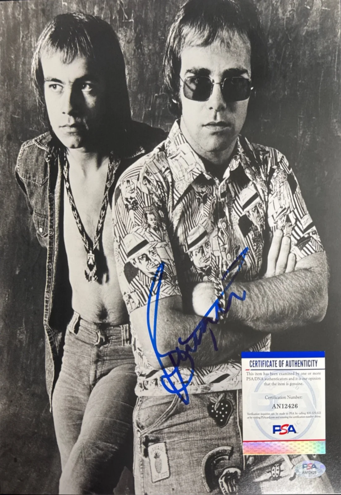 Bernie Taupin Signed 11x14 Photo Elton John's Songwriter PSA AN12426, изображение 2