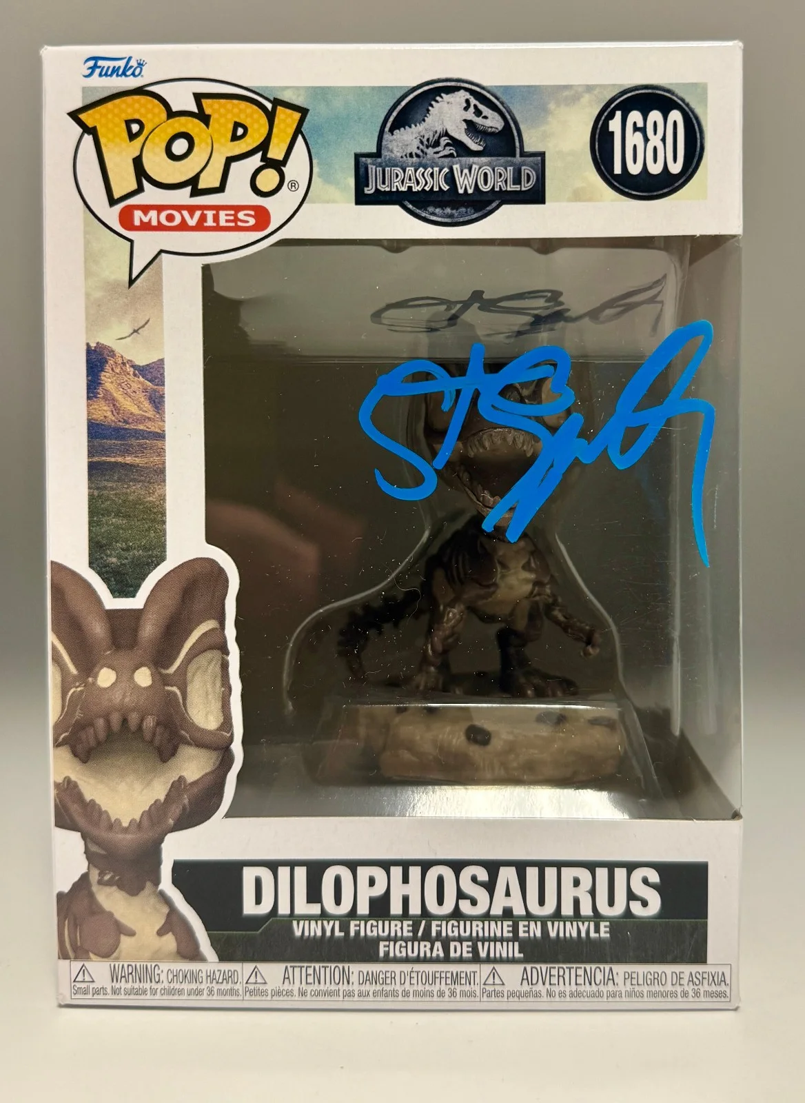 Steven Spielberg — Steven Spielberg Signed Auto Jurassic World Funko Pop 1680 Dilophosaurus Beckett