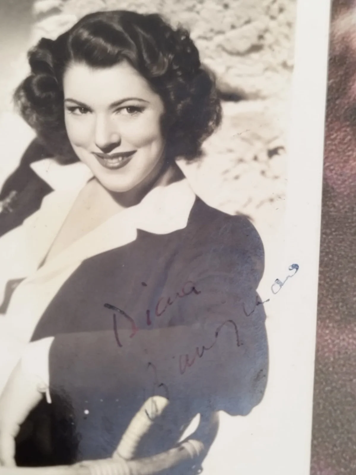 Diana Barrymore — Diana Barrymore Signed Autographed Small Photo Rare 1944 Movie Actress, изображение 2