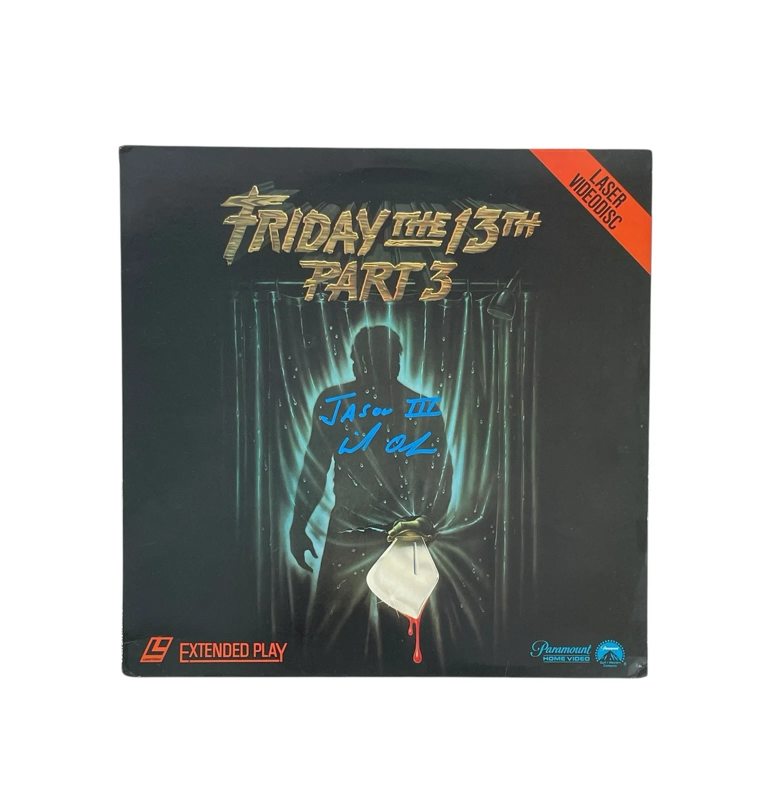 Mike DeLuna — Friday the 13th Part 3 Signed Laserdisc Mike DeLuna Jason Voorhees Horror Movie, image 4