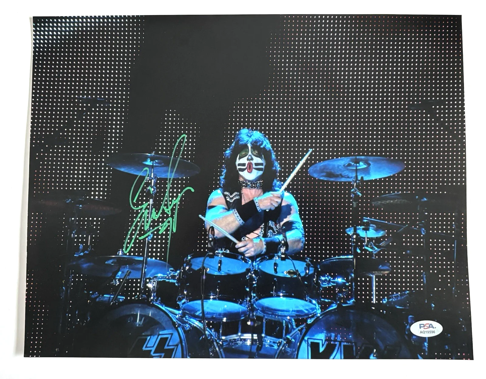 ERIC SINGER Hand Signed 11x14 Photo KISS Drummer PSA DNA COA Gene Simmons ACE, изображение 2