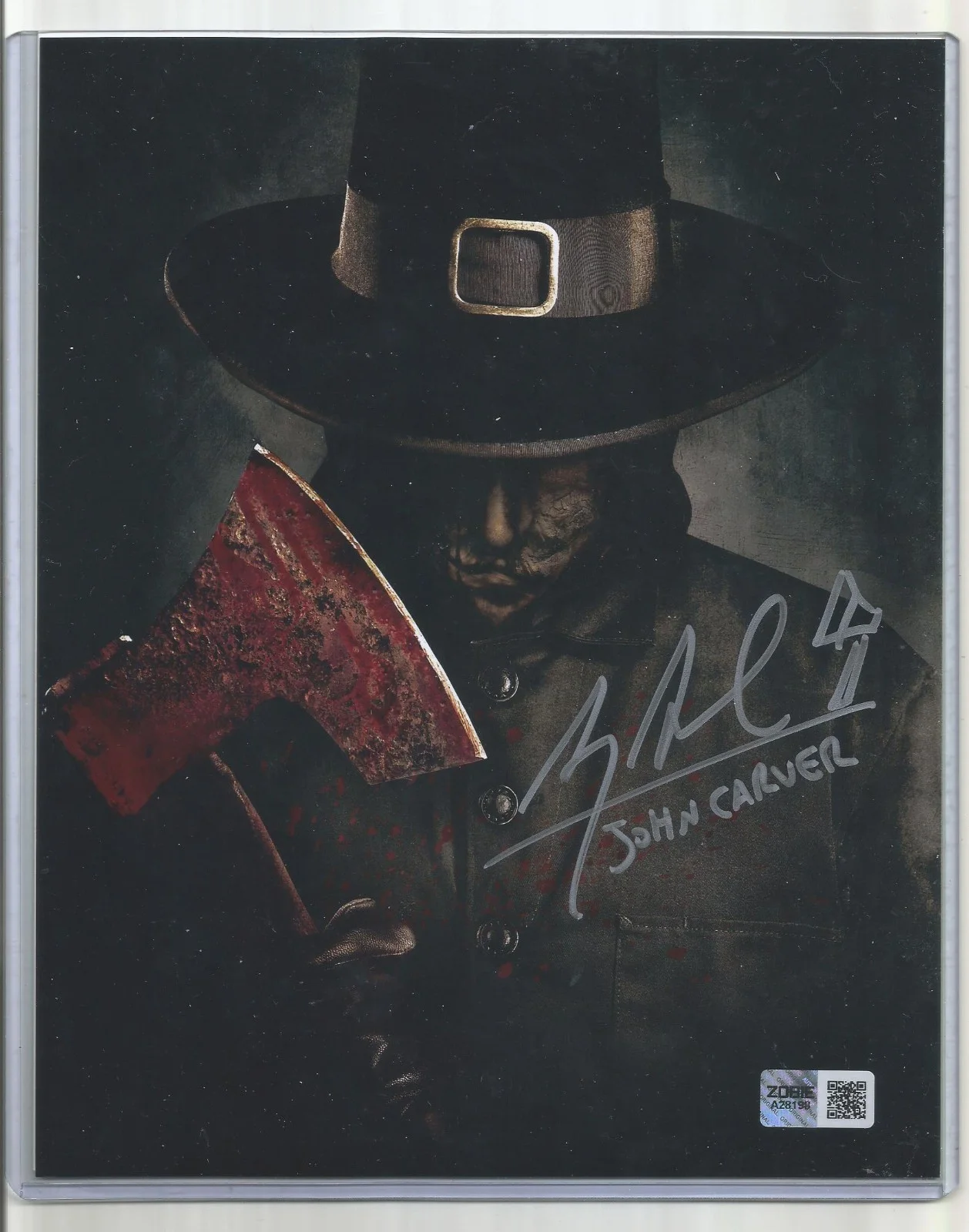 ALEX ARMBRUSTER — "THANKSGIVING " 8X10 AUTOGRAPH!! ALEX ARMBRUSTER AS JOHN CARVER!! CERTIFIED!!