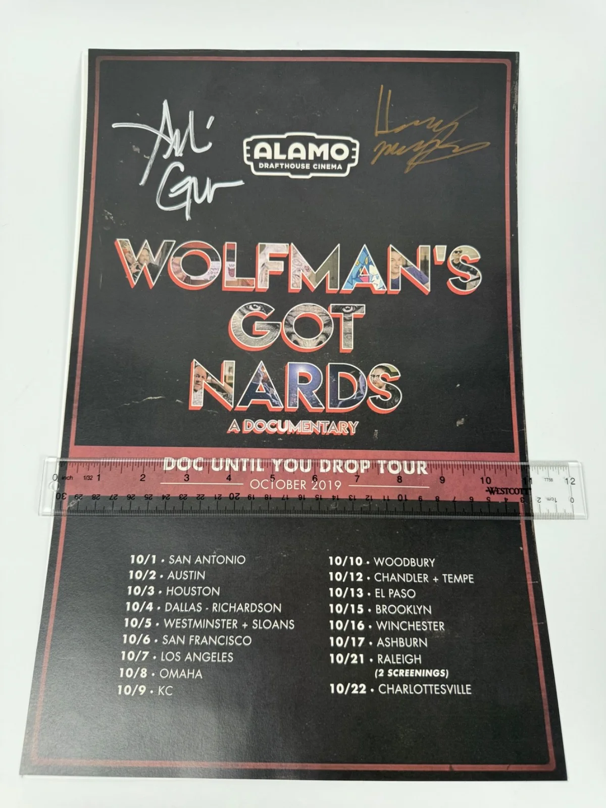 Wolfman's Got Nards Monster Squad Documentary Signed Poster Alamo Cinema 2019, image 2