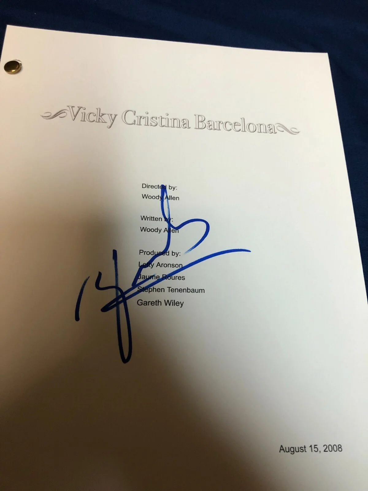 PENELOPE CRUZ — PENELOPE CRUZ SIGNED AUTOGRAPHED VICKY CRISTINA BARCELONA FULL MOVIE SCRIPT, изображение 2