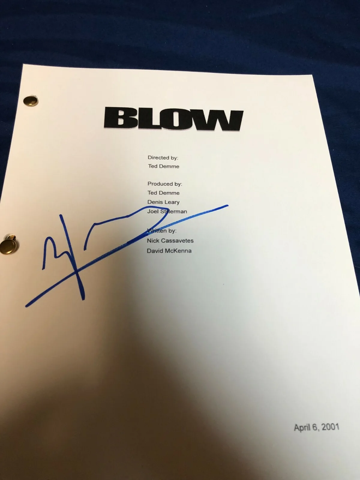 PENELOPE CRUZ — PENELOPE CRUZ SIGNED AUTOGRAPHED BLOW FULL MOVIE SCRIPT RARE, image 2