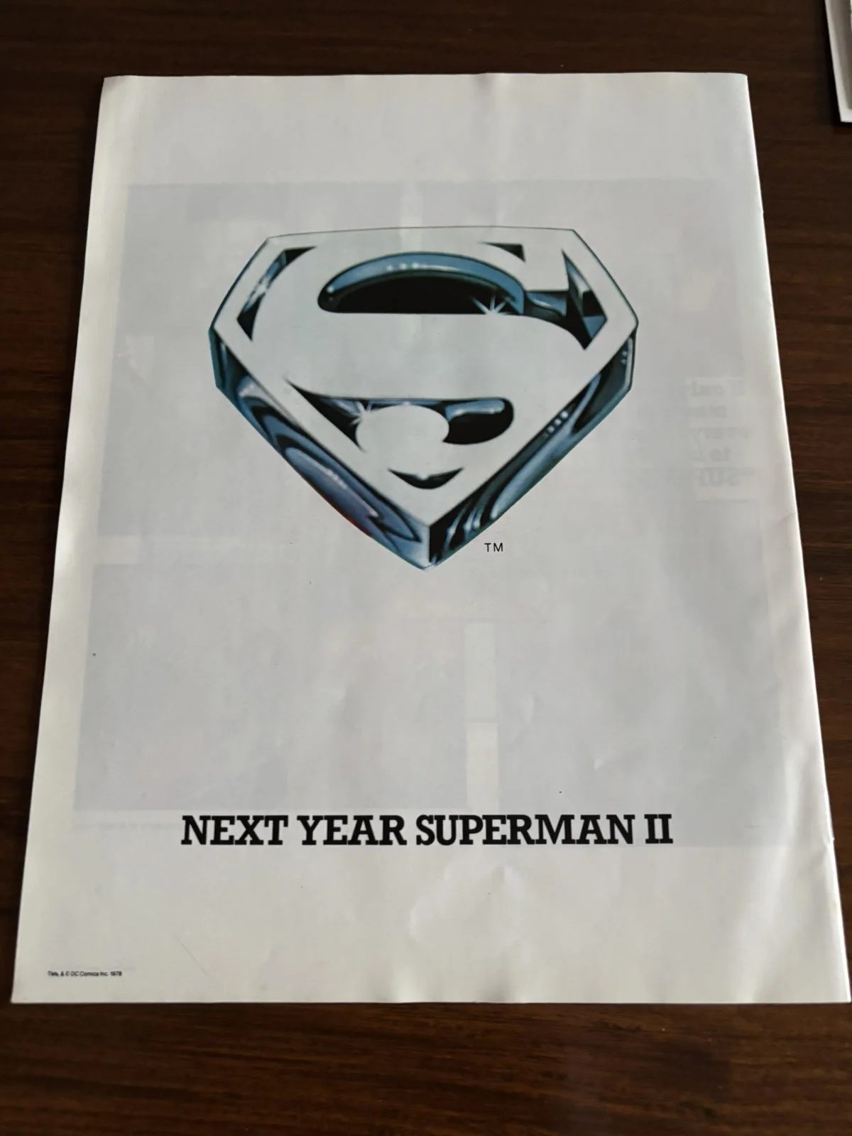 Superman the movie original 1978 Film brochure, изображение 2