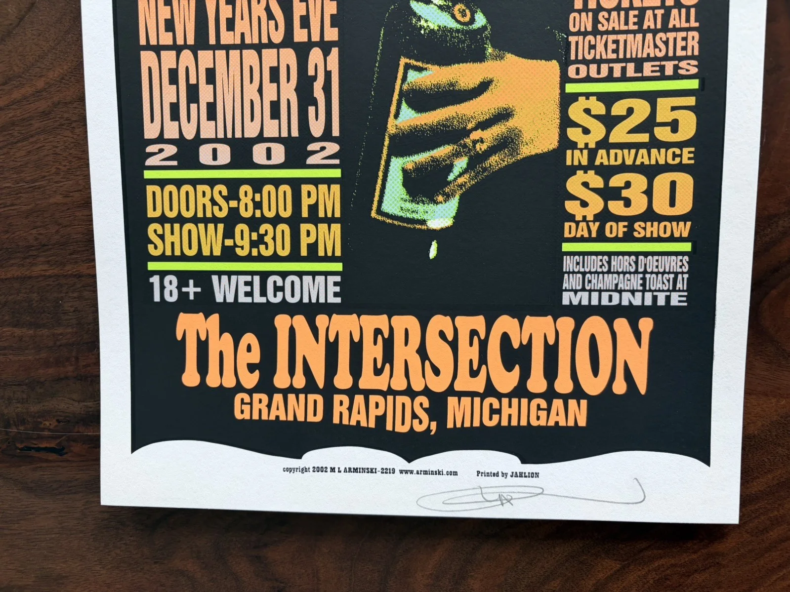 Domestic Problems Final Show - NYE December 2002 Poster - Signed by Arminski, image 3
