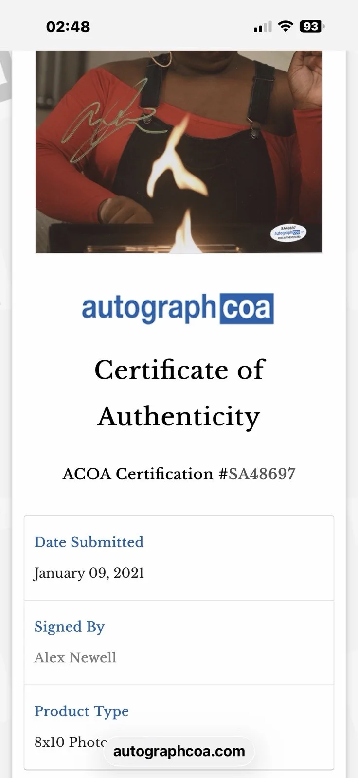 Alex Newell — Alex Newell Zoey's Extraordinary Playlist Autographed Signed 8x10 Photo ACOA, изображение 5