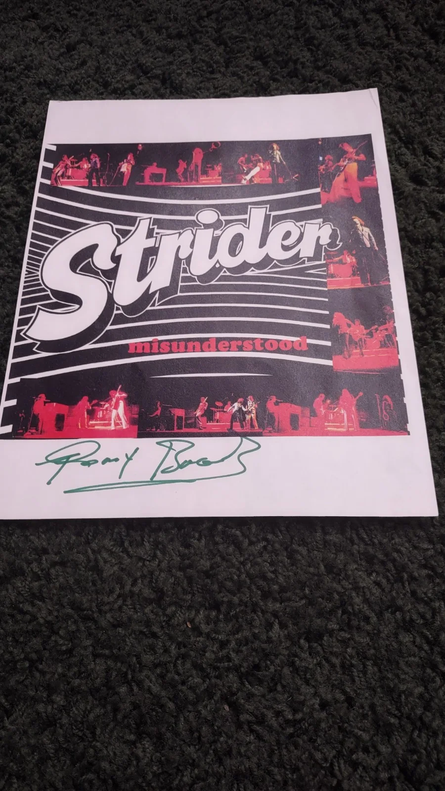 Strider - English Hard Rockers - Autographed By Drummer Tony Brock, image 2