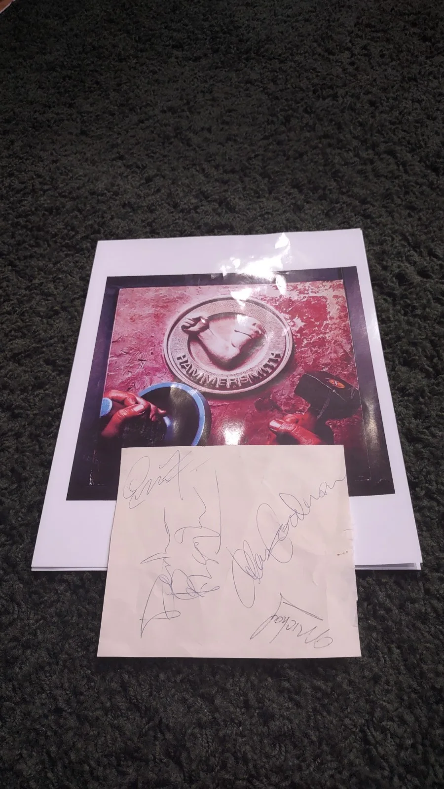 Painter / Hammersmith - Paper Cut Autographed By Canadian Rockers, image 2