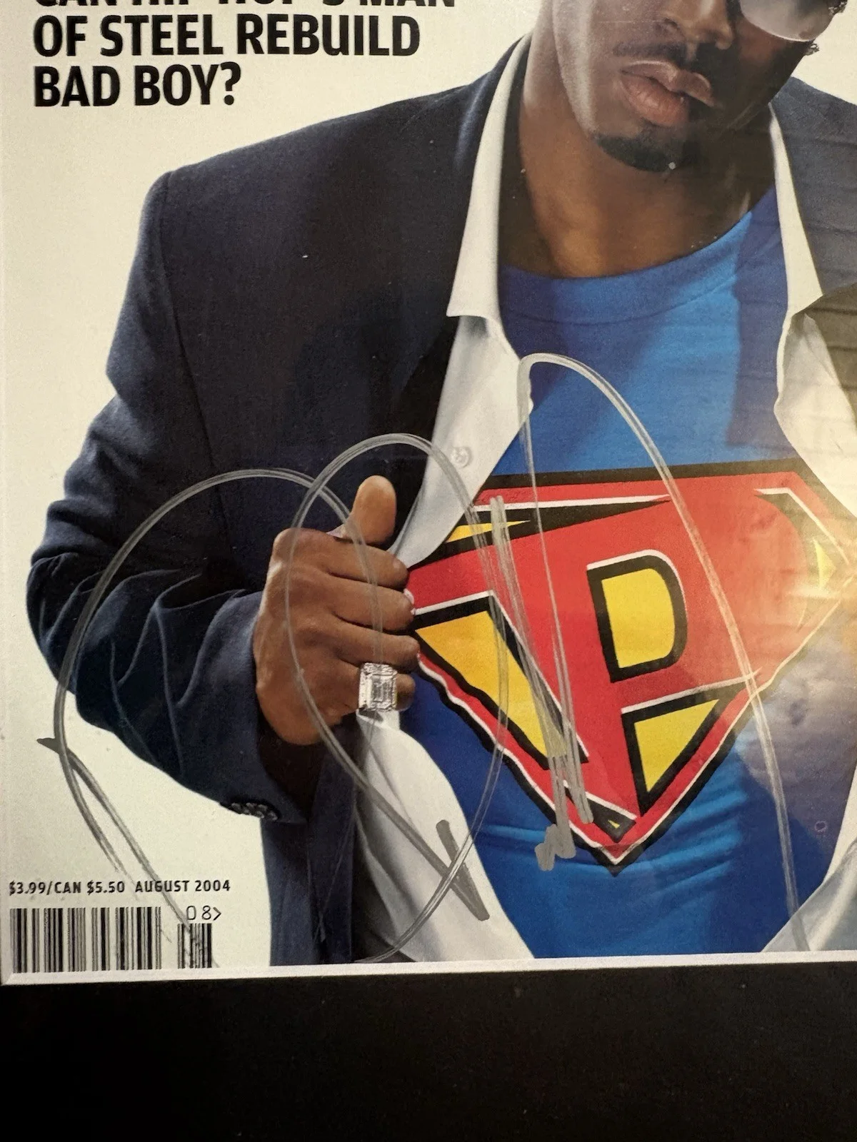 P Diddy Signed Framed Vibe Magazine Cover JSA COA, image 3