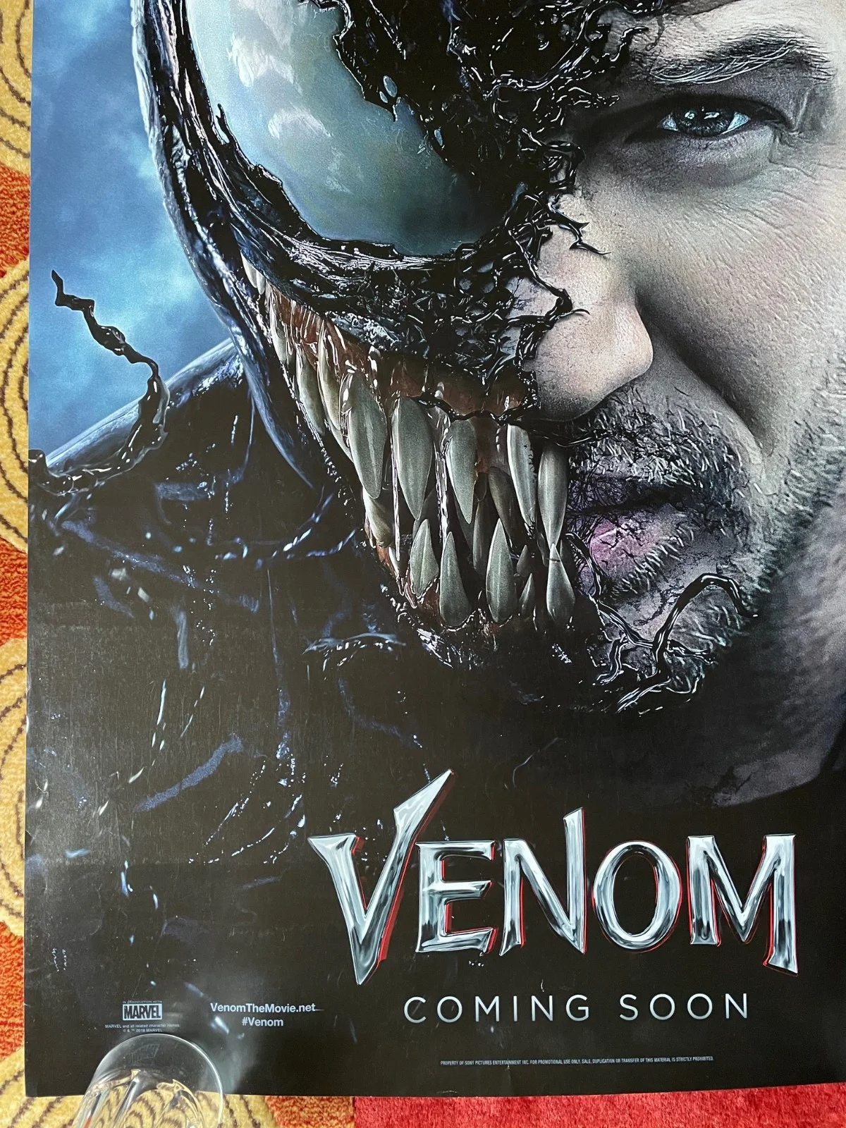 VENOM (2018) Original UK One Sheet Movie Poster Tom Hardy Michelle Williams, изображение 4