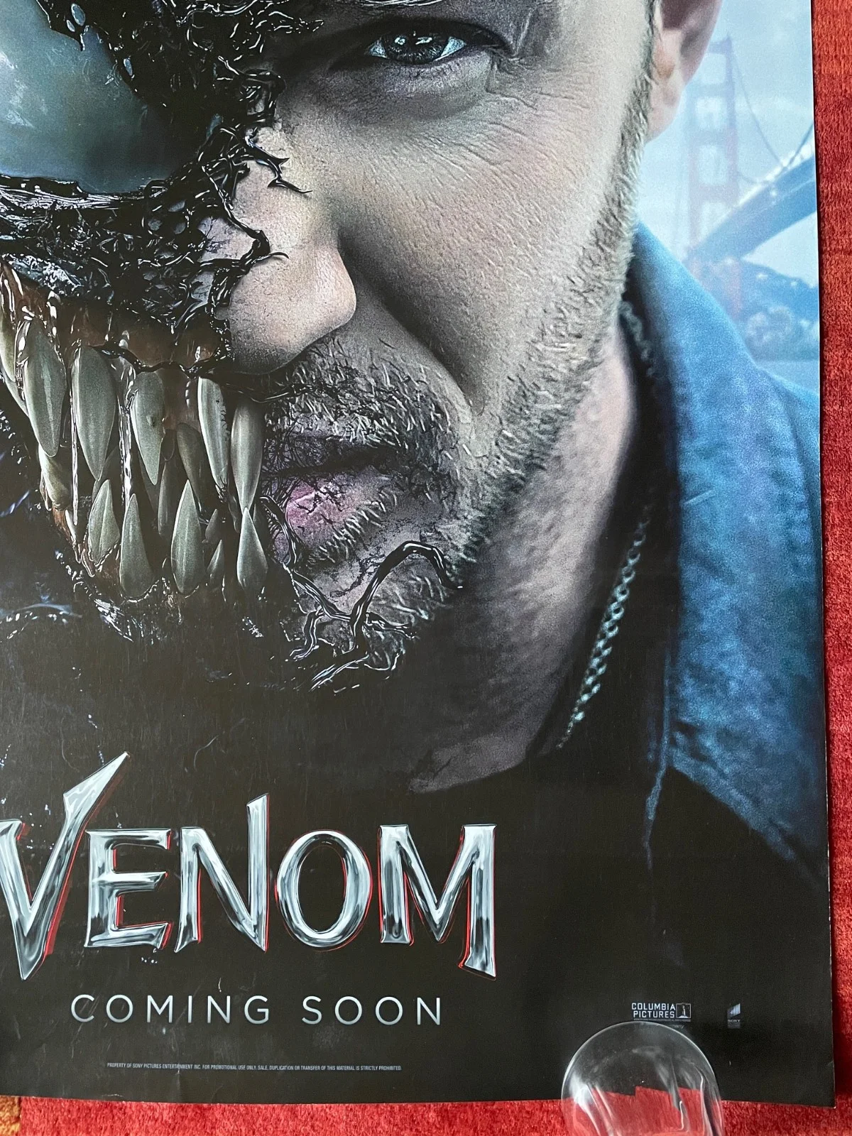 VENOM (2018) Original UK One Sheet Movie Poster Tom Hardy Michelle Williams, изображение 5