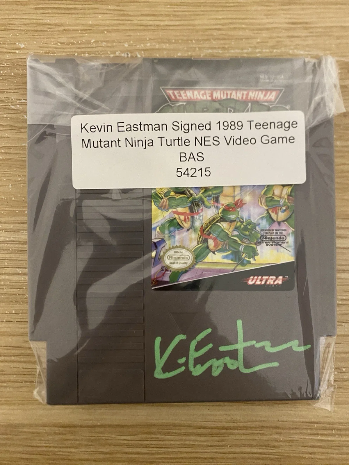 kevin eastman — Kevin Eastman Signed Teenage Mutant Ninja Turtles NES Game Beckett BAS Auto, изображение 5