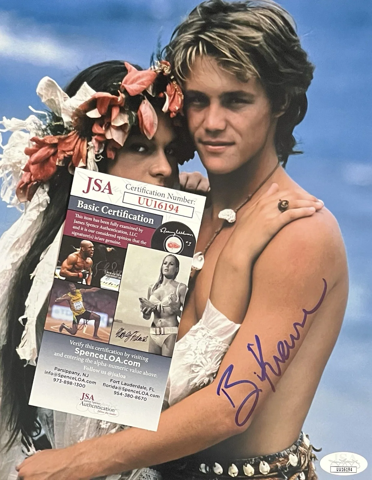 Brian Krause — BRIAN KRAUSE SIGNED 8x10 as Richard from RETURN TO BLUE LAGOON JSA COA CHARMED, изображение 2