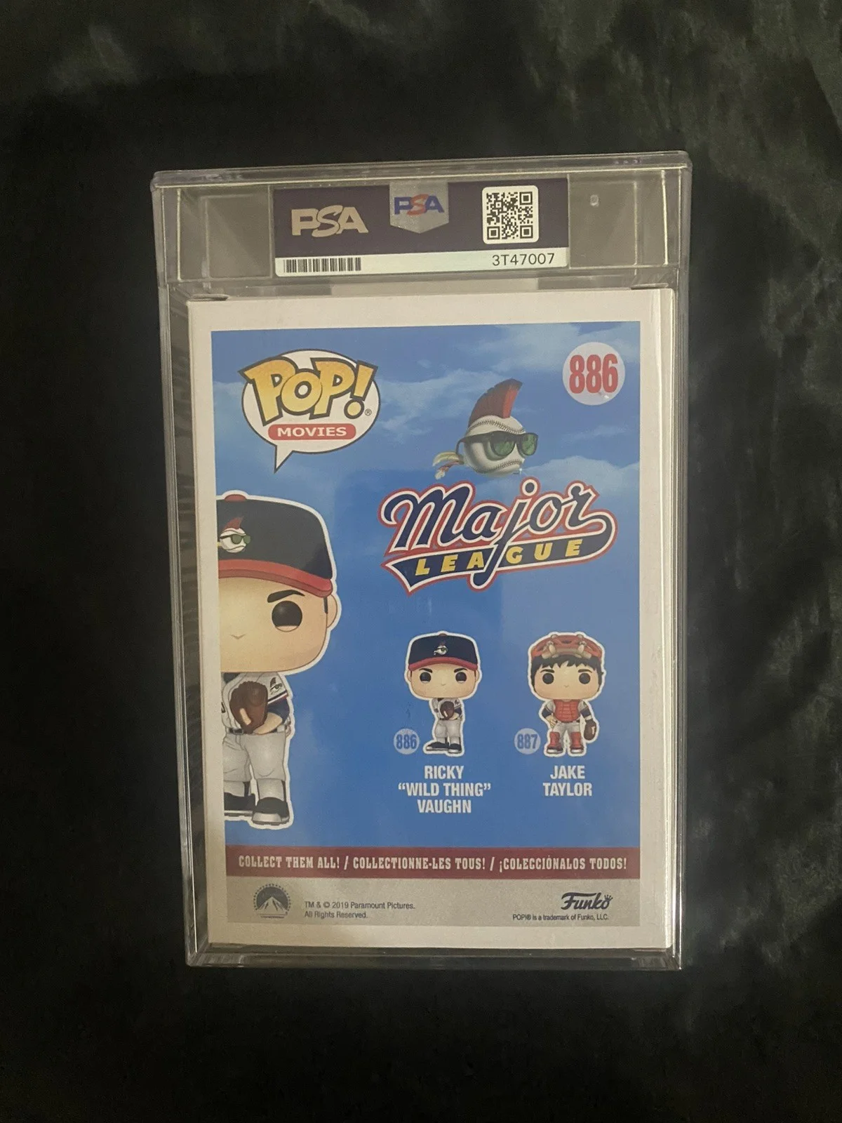 Charlie Sheen Autographed Major League Vaughn Encapsulated Funko Pop #886 PSA, изображение 2