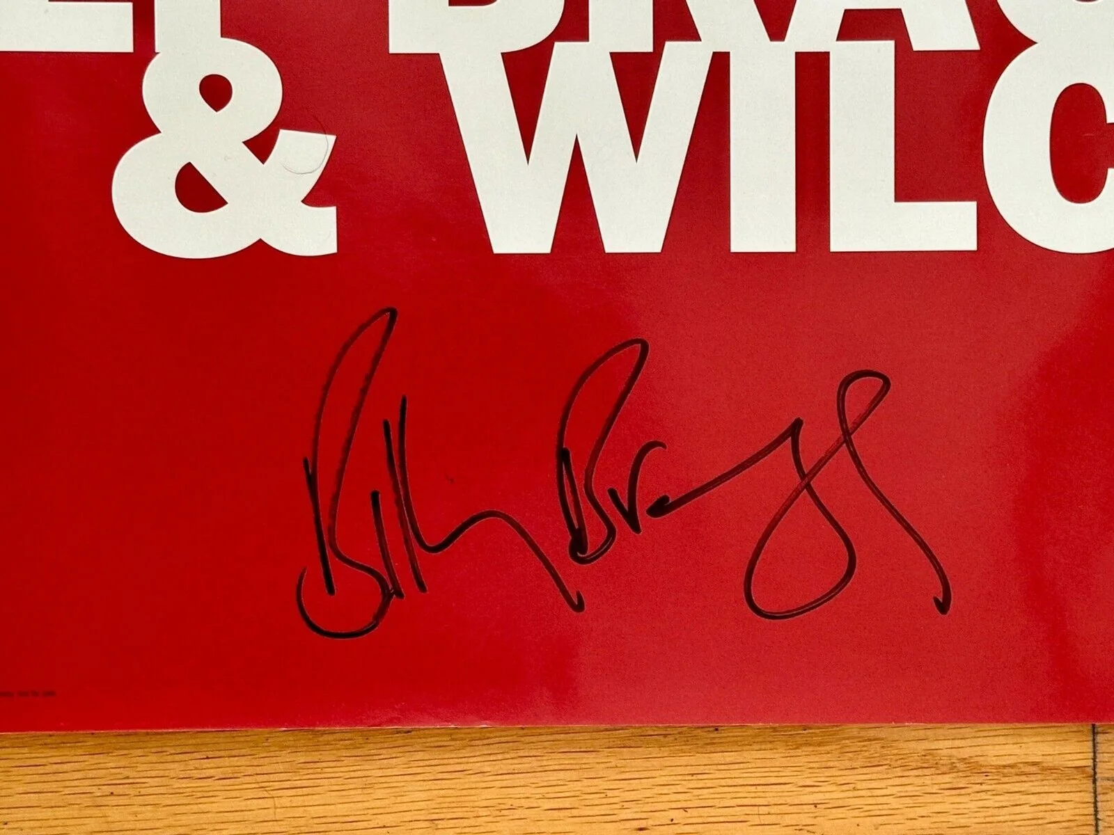 Billy Bragg & Wilco 1998 Mermaid Avenue Promo Poster SIGNED, image 2