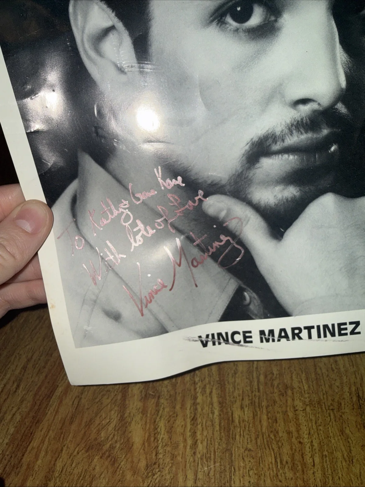 Vince Martinez Signed Headshot, image 2