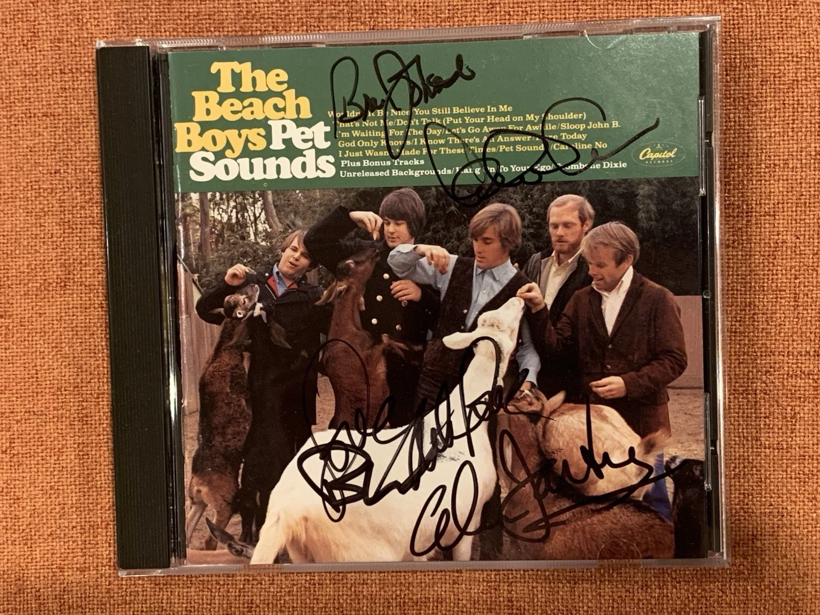 The Beach Boys - Pet Sounds (1990 CD) - Signed by Carl, Brian, Mike, Al & Bruce, изображение 2