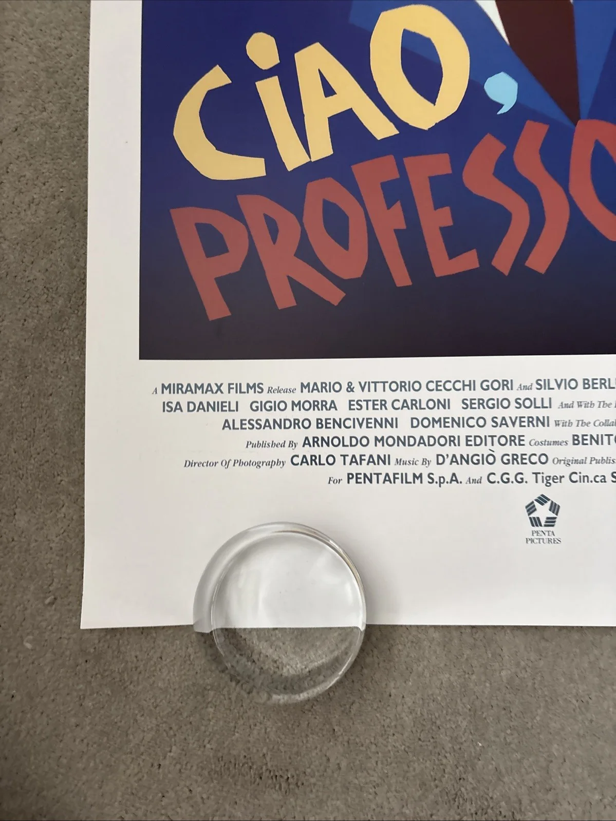 Ciao Professore! (1994) Original US One Sheet Movie Poster, image 5