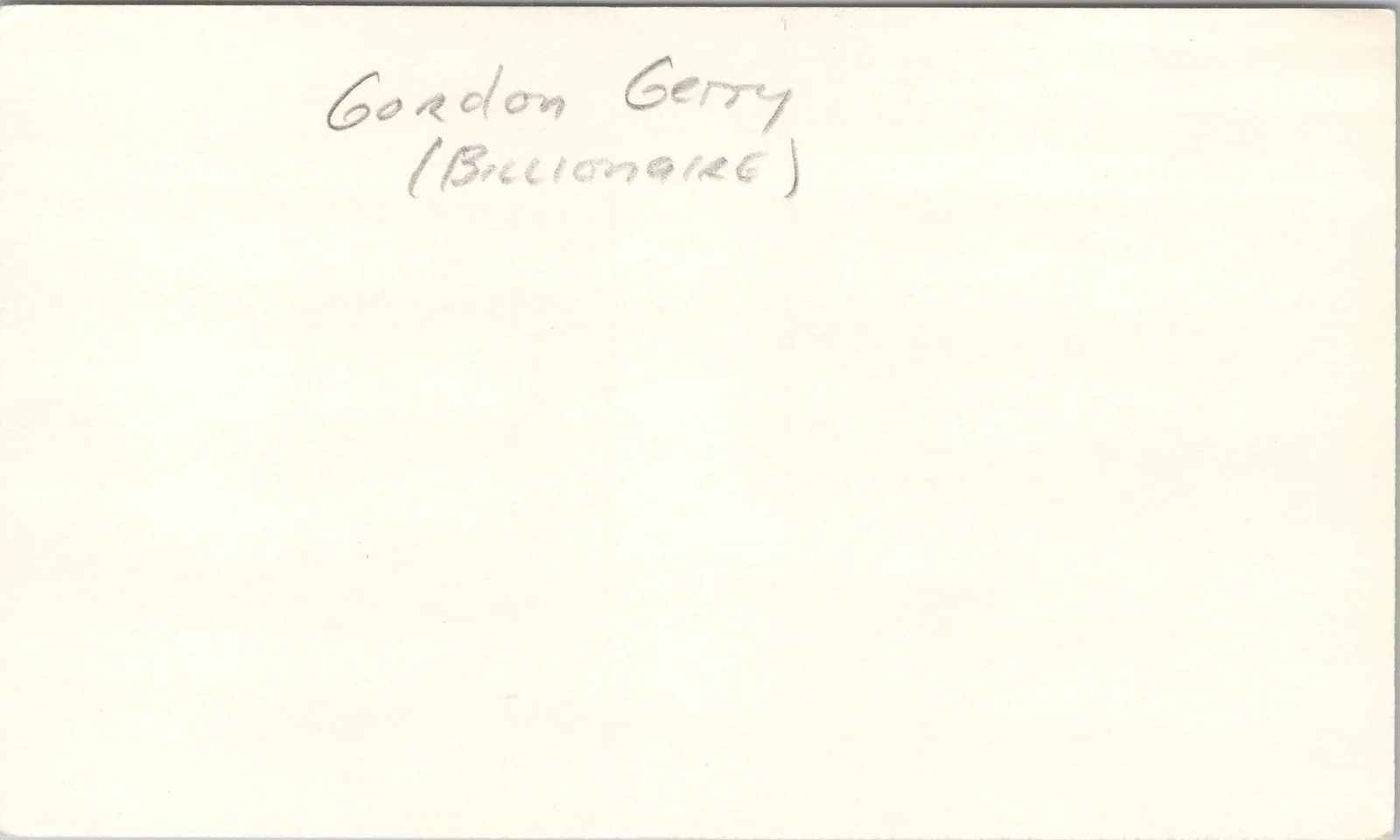 Gordon Getty — Gordon Getty Signed 3x5 Index Card Son of J Paul Getty Autographed, изображение 2