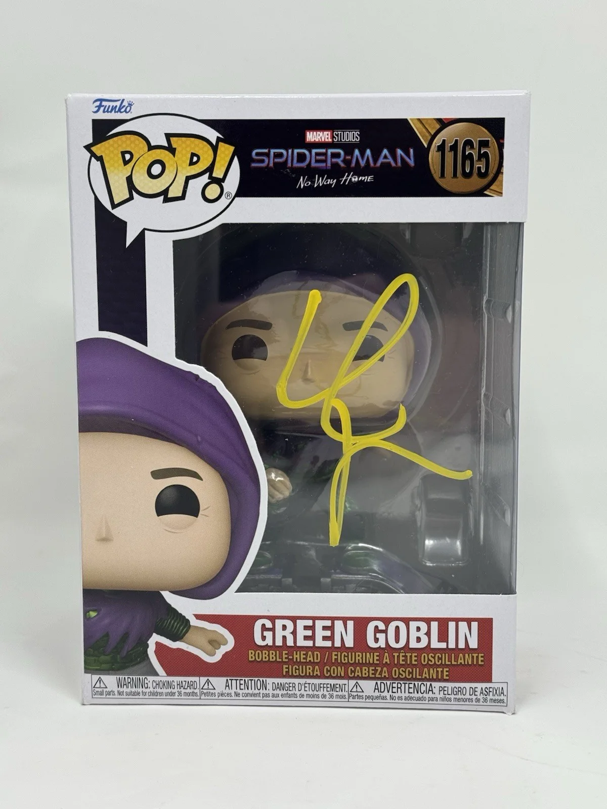 Willem Dafoe — Willem Dafoe Signed Autograph Green Goblin Funko Pop 1165 Spider-Man Beckett COA, image 2