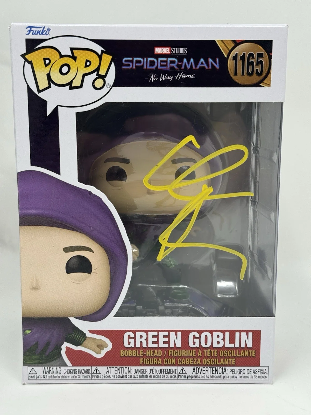 Willem Dafoe — Willem Dafoe Signed Autograph Green Goblin Funko Pop 1165 Spider-Man Beckett COA, image 4