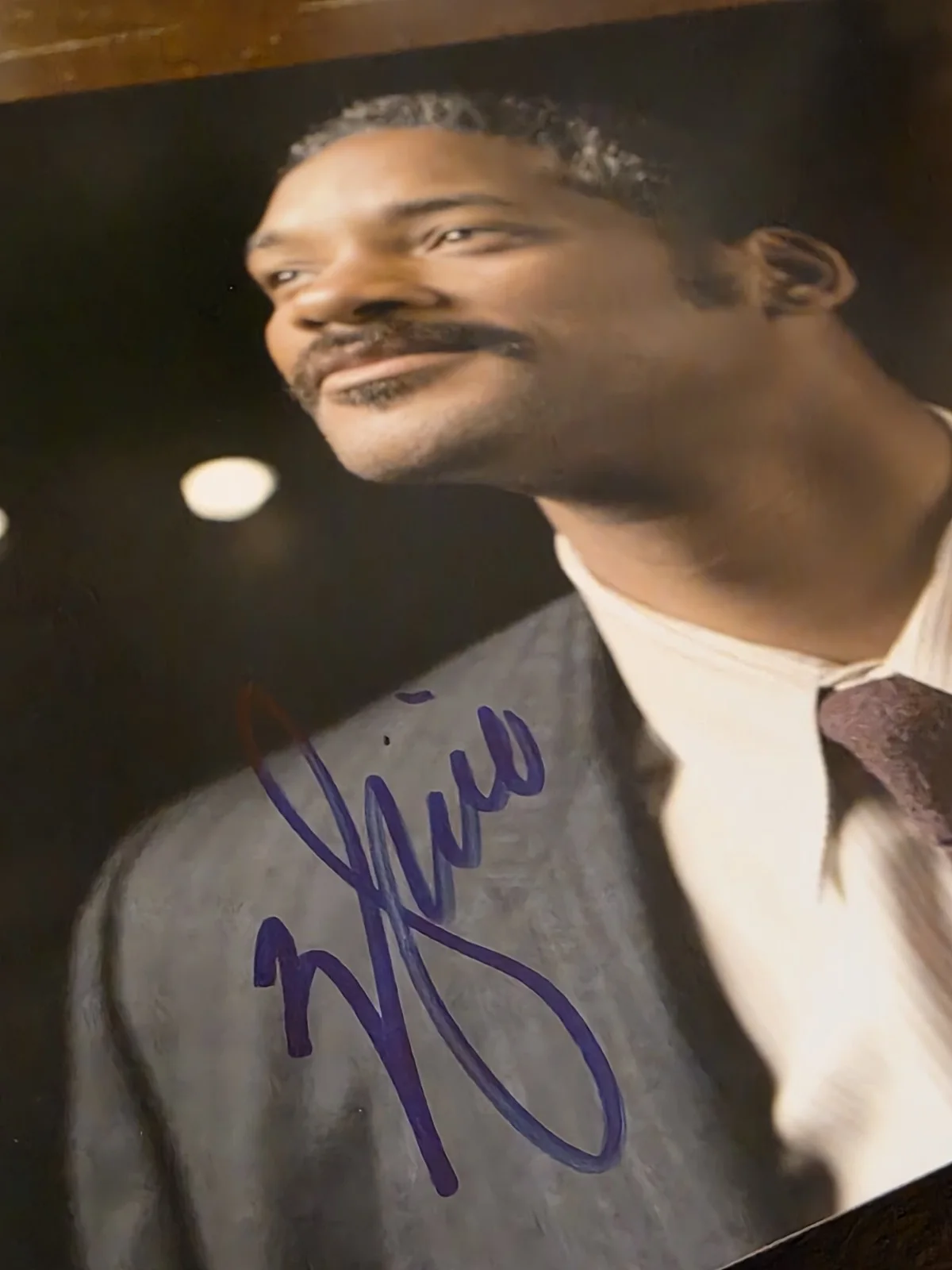 Will Smith Signed (Pursuit Of Happiness) Poster 11x14 PSA/DNA COA, image 2
