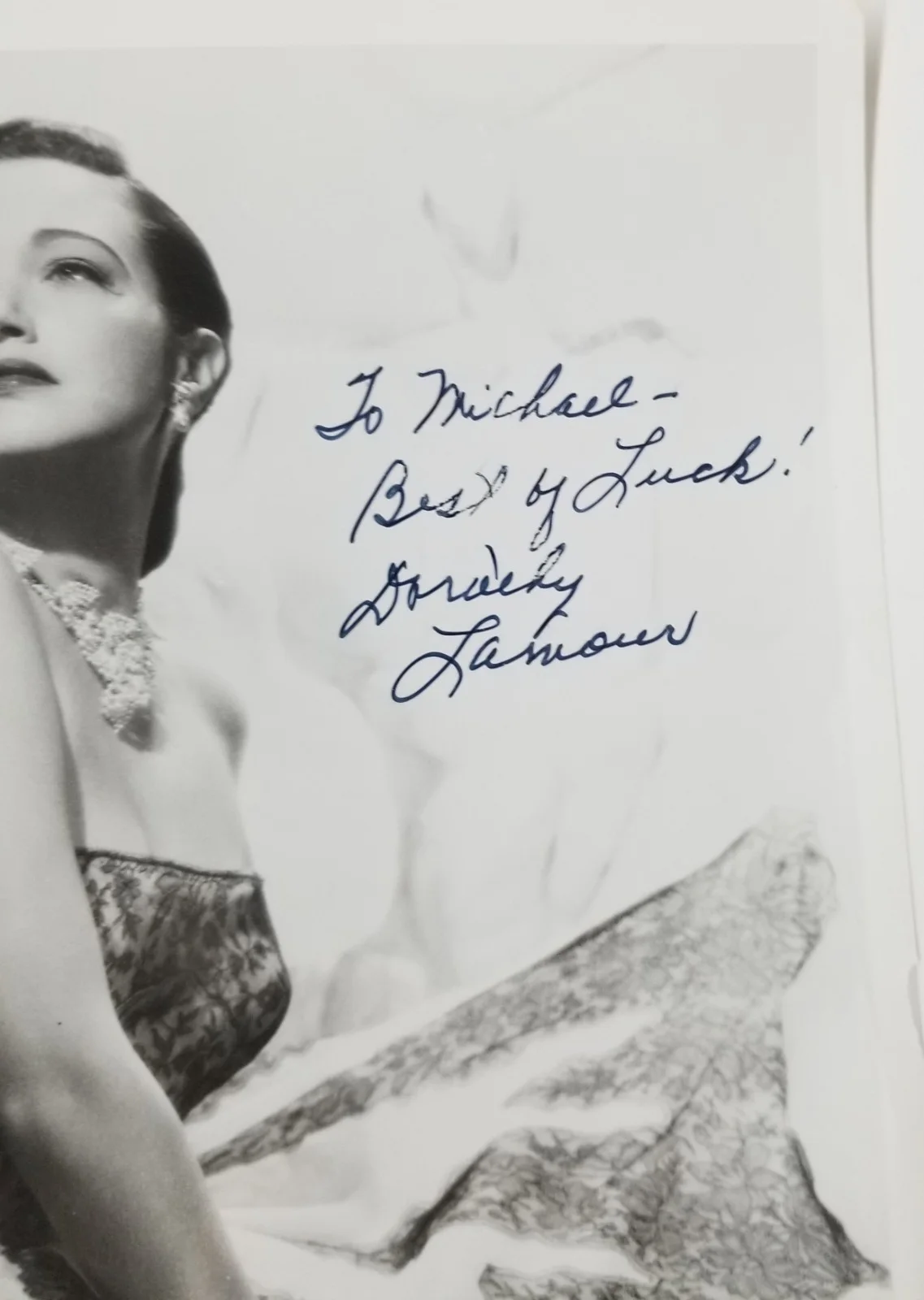 Dorothy Lamour — Dorothy Lamour SIGNED Official Promo Photo JSA COA Autograph Bob Hope Crosby, image 2
