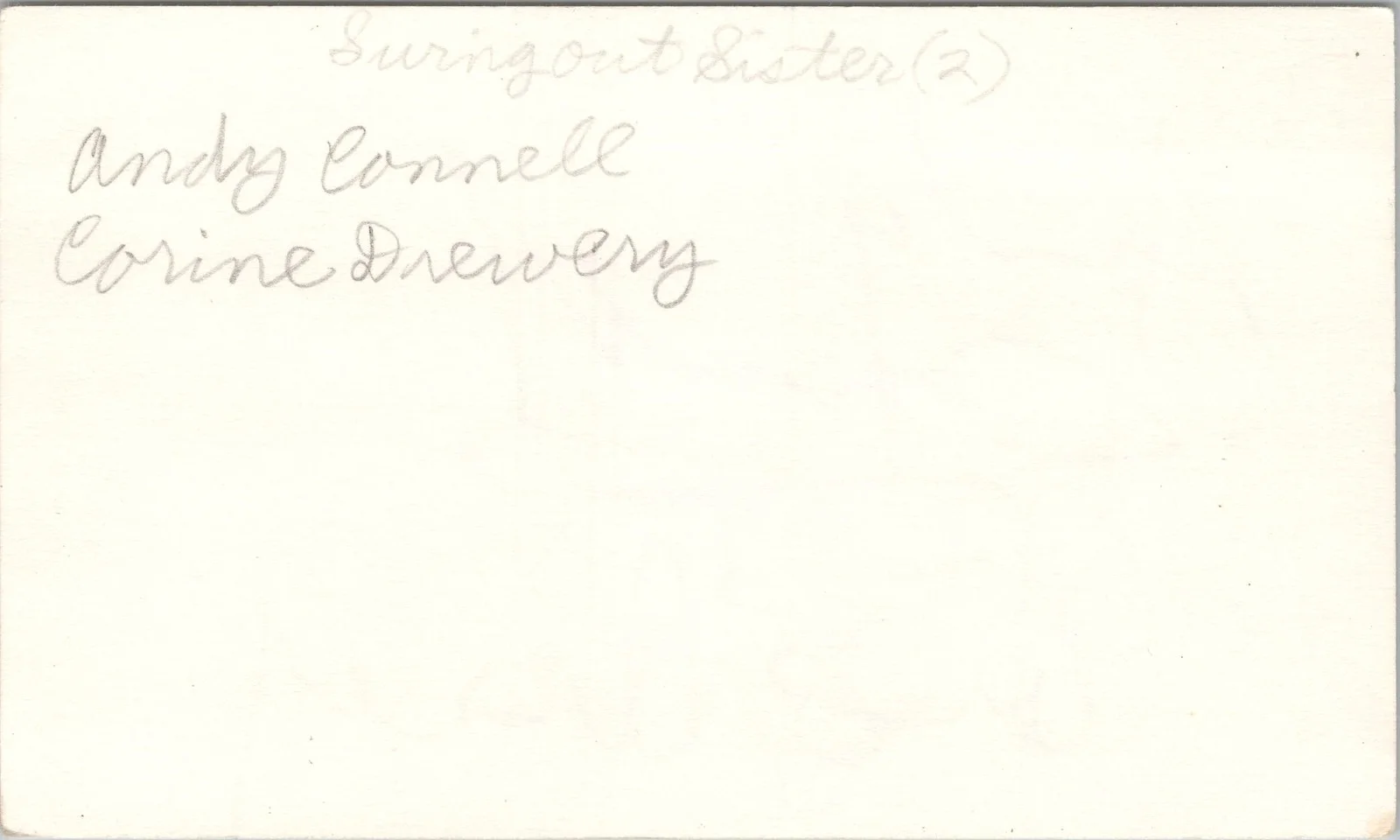 Swing Out Sister — Swing Out Sister Signed 3x5 Index Card Andy Connell Corinne Drewery Autographed, image 2