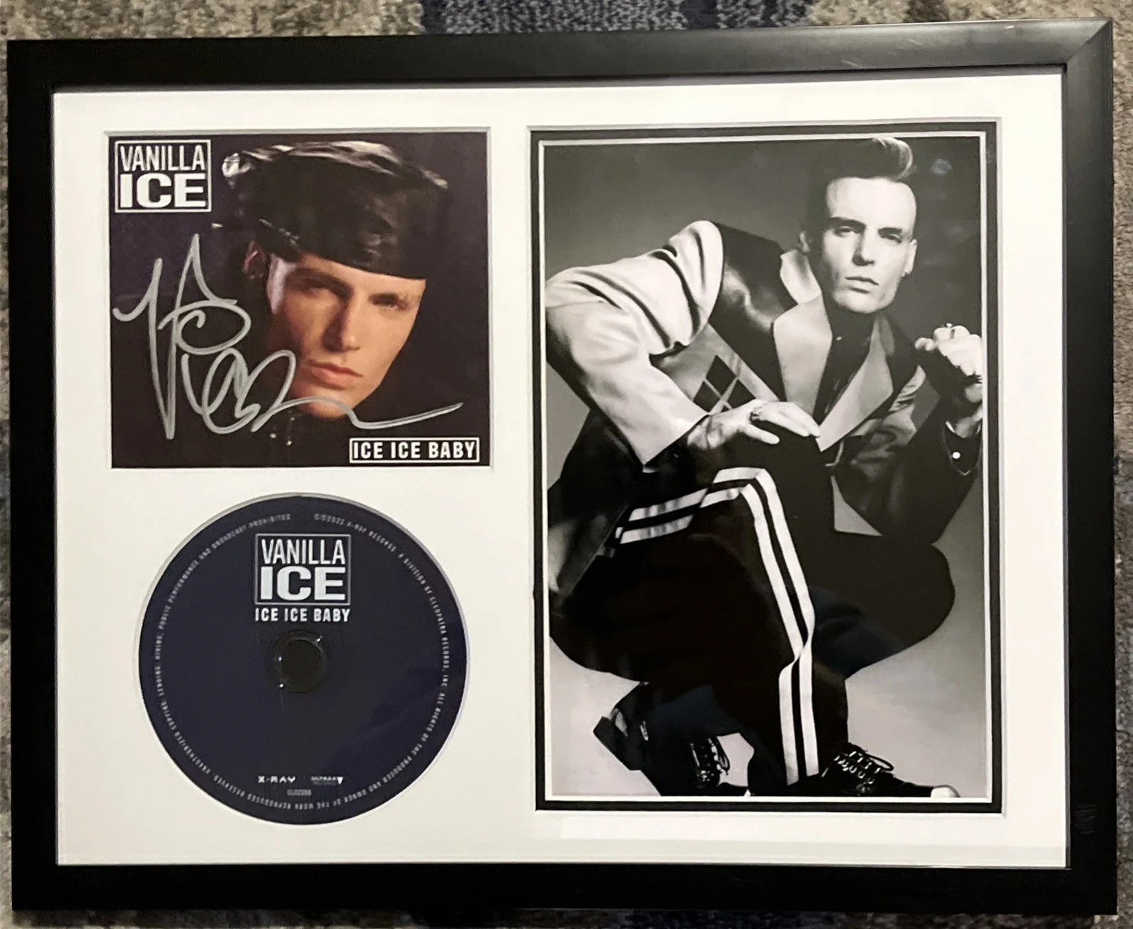 RAPPER VANILLA ICE SIGNED AUTOGRAPHED FRAMED 11x14 DISPLAY ACOA COA RAP NINJA, image 2