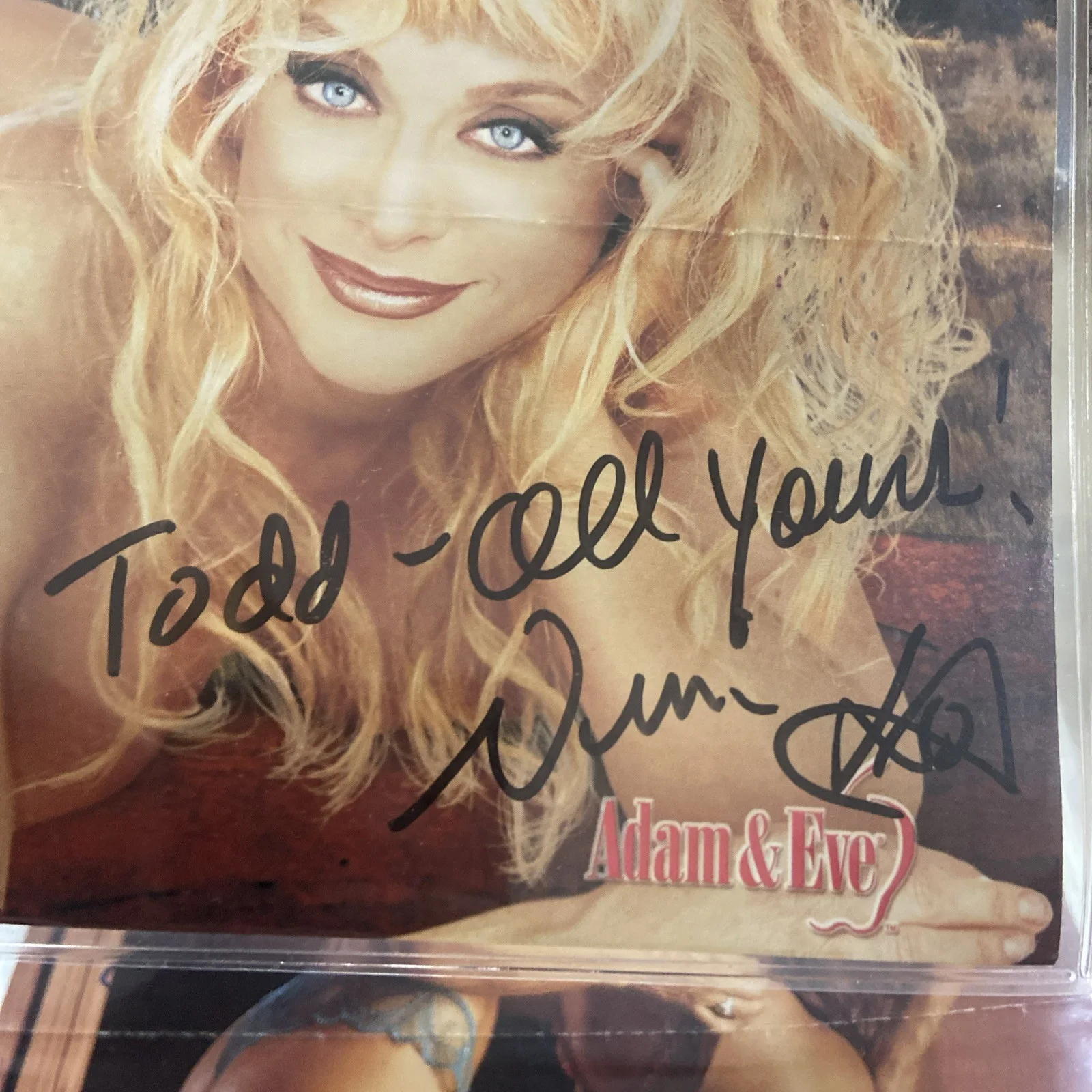 NINA HARTLEY SIGNED AUTOGRAPHED 8.5x11 movie flyer ADULT MOVIE ACTRESS - creased, изображение 2