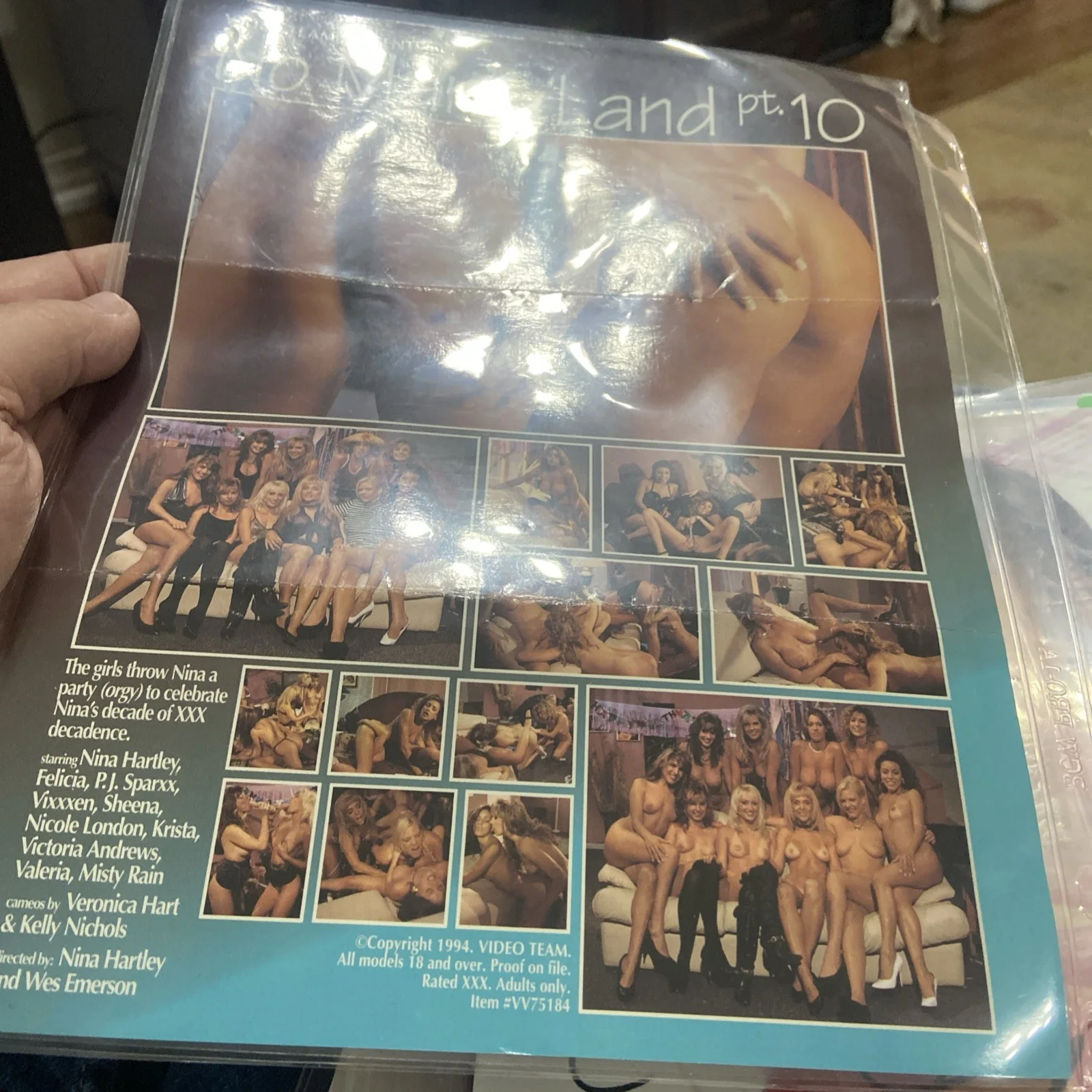 NINA HARTLEY SIGNED AUTOGRAPHED 8.5x11 movie flyer ADULT MOVIE ACTRESS nude hot, изображение 4