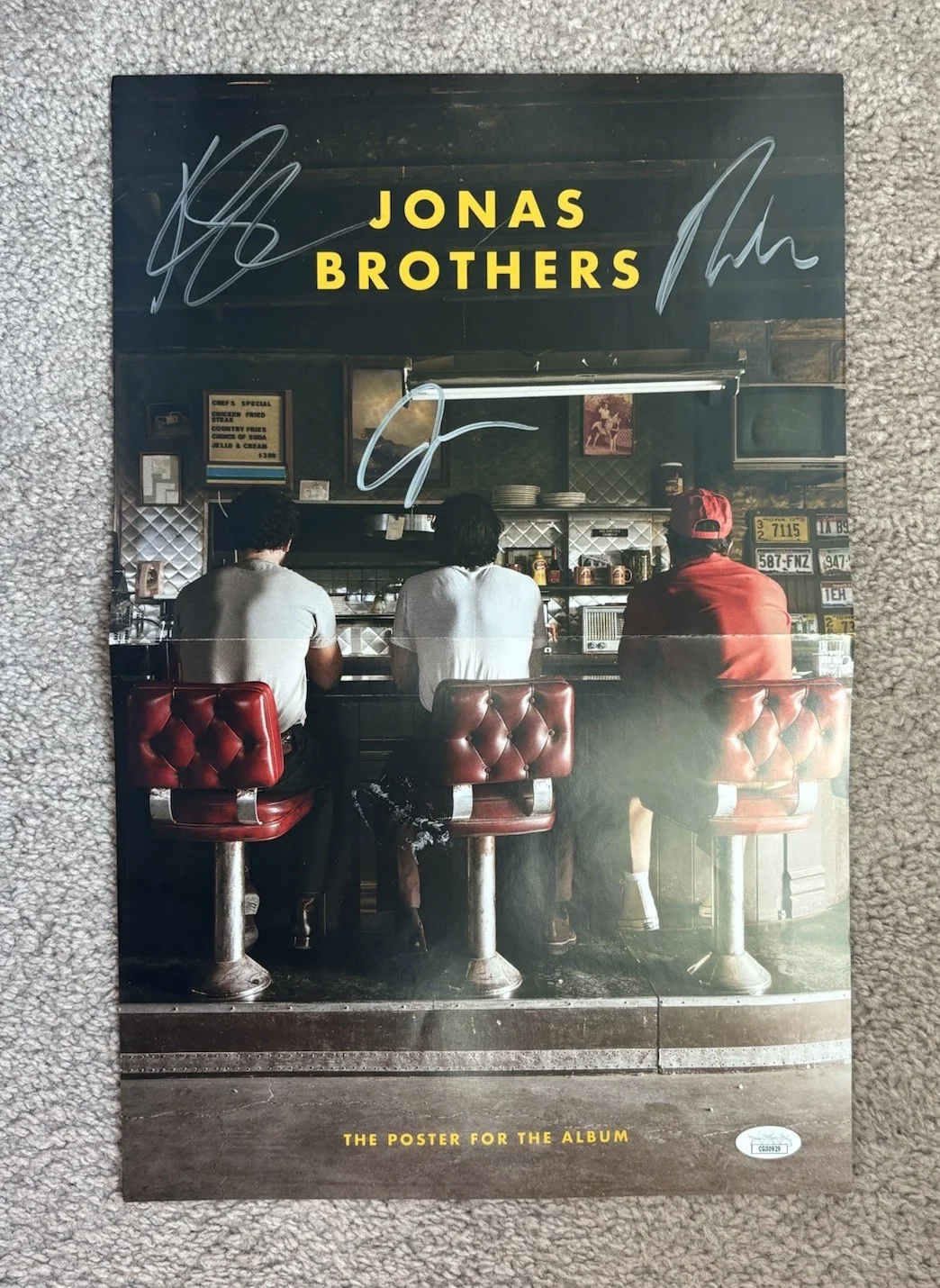 Jonas Brothers Signed Autographed Folded Poster The Poster For The Album JSA COA, image 2