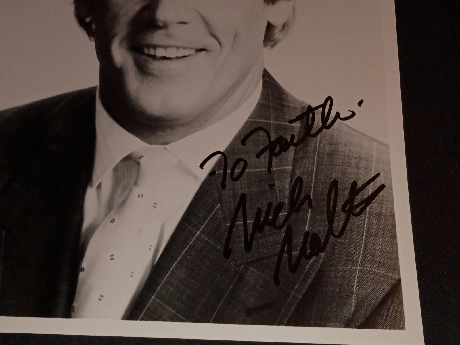 Nick Nolte — Nick Nolte HAND SIGNED 8x10 Photo 'To John' 48 Hours Poker Face, image 2