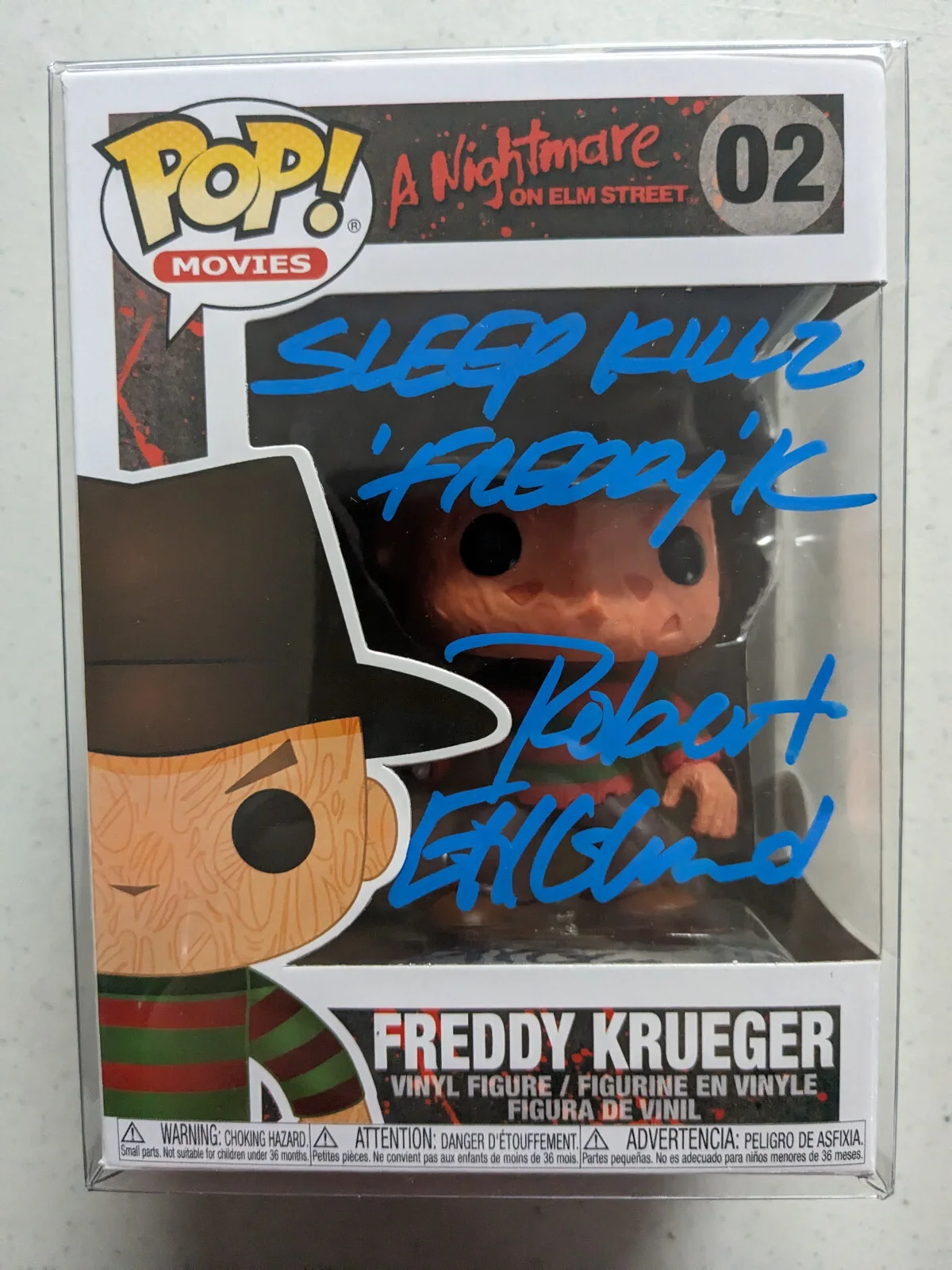 Robert Englund — ROBERT ENGLUND Signed FUNKO POP Freddy Krueger Inscription NOES JSA COA