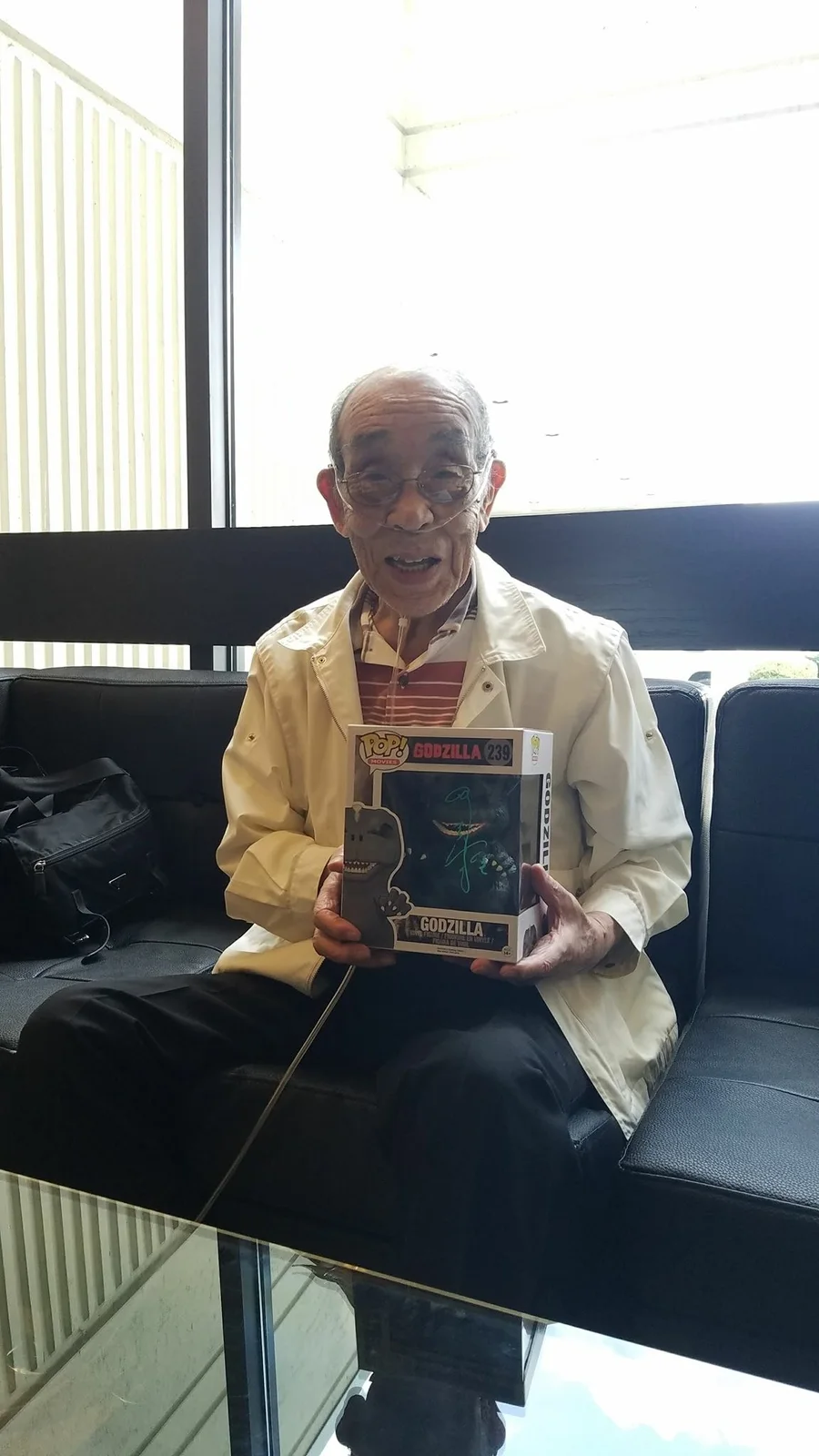 HARUO NAKAJIMA Suit Actor Signed 6" GODZILLA Glow in the Dark FUNKO POP BAS JSA, изображение 3