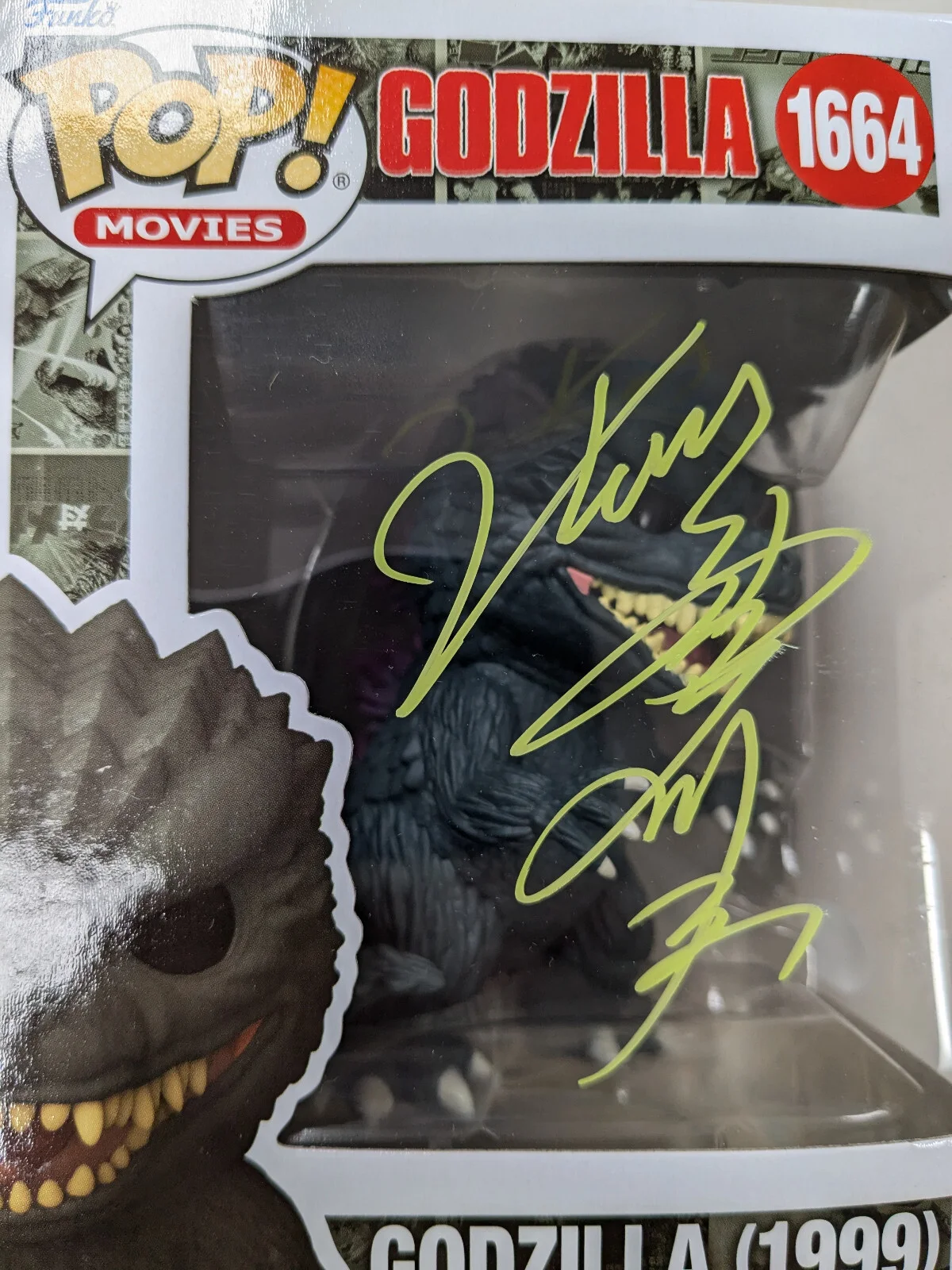TSUTOMU KITAGAWA Signed GODZILLA 1999 FUNKO POP 1664 Autograph JSA COA Y, изображение 2