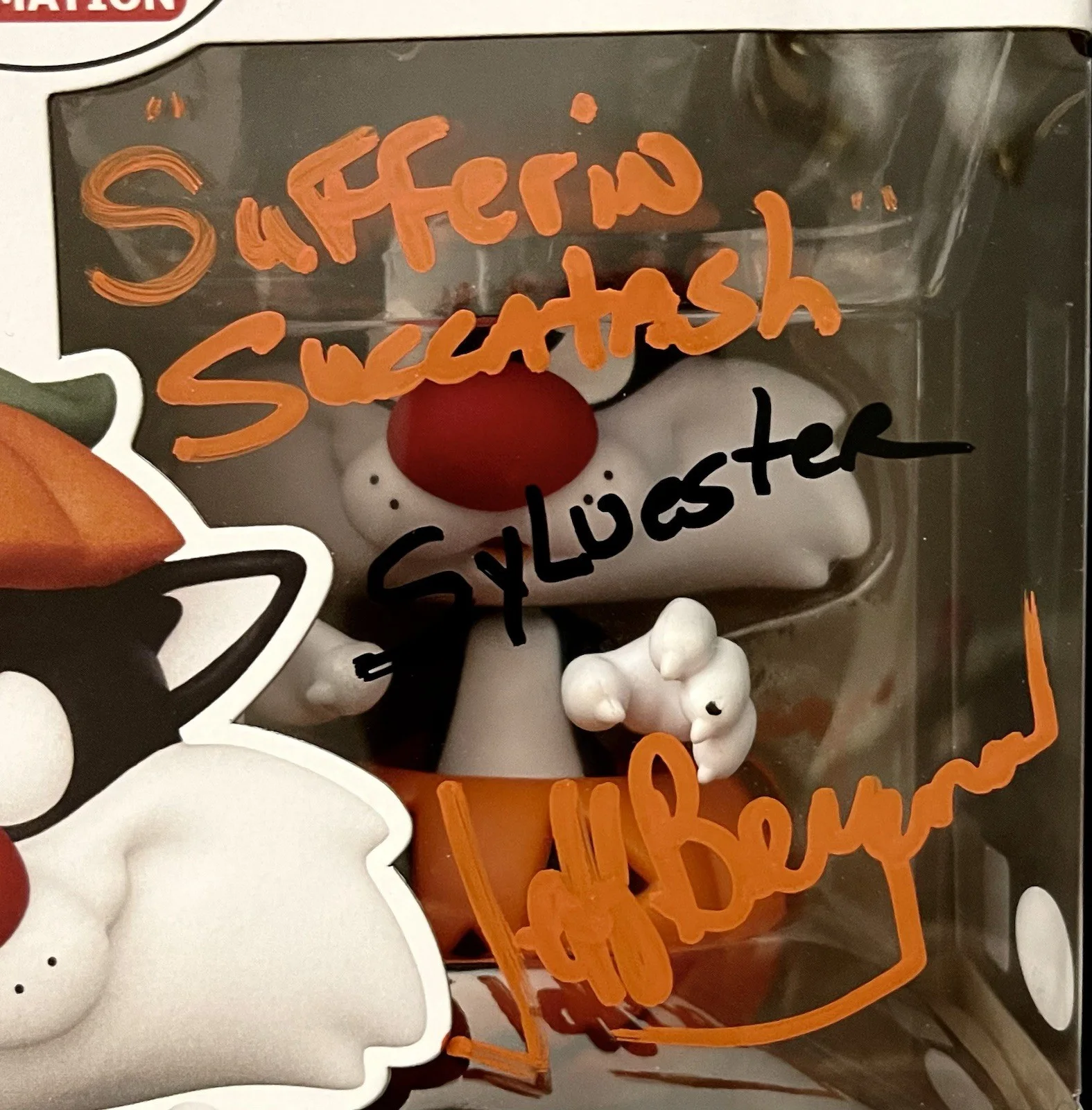 Jeff Bergman — Jeff Bergman 3 Signed Funko Pops SET Bugs Bunny, Sylvester -The Joker JSA, image 2
