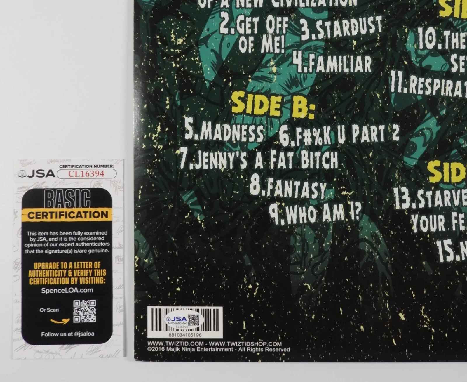 Twiztid JSA Signed Autograph Record Album Vinyl Mutant Remixed, изображение 3