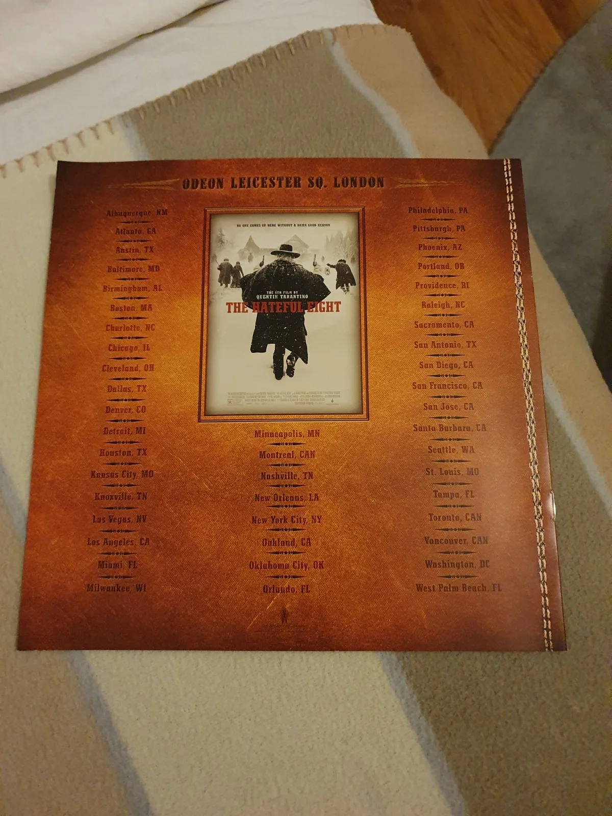 Tarantino The Hateful Eight 10X10ins Special Roadshow Engagement 70mm Programme, изображение 2