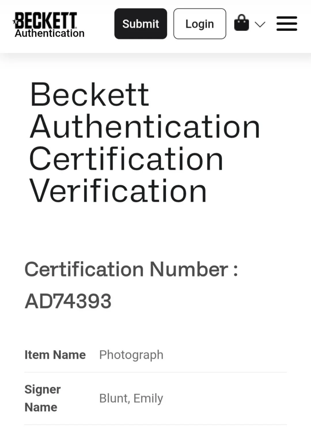 *EMILY BLUNT* Signed/Autographed RARE 8x10 Premium Photo Beckett BAS/PSA, изображение 5