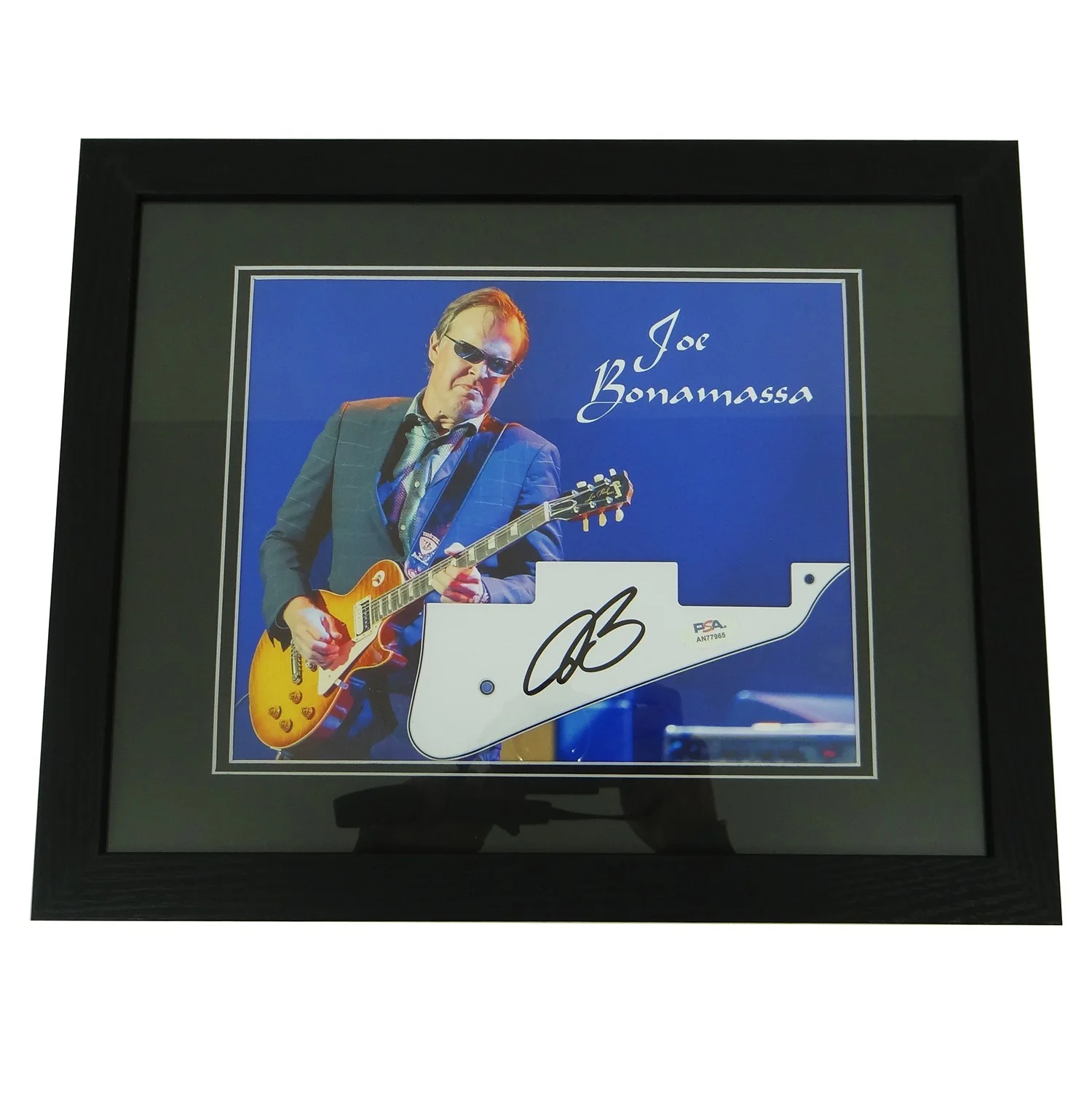 Joe Bonamassa Hand-Signed Pickguard on Custom Framed 8x10 Photo w/PSA COA, изображение 2