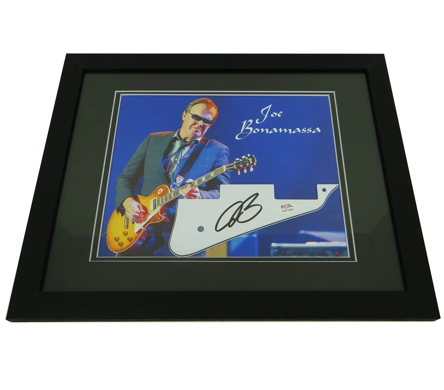 Joe Bonamassa Hand-Signed Pickguard on Custom Framed 8x10 Photo w/PSA COA, изображение 3