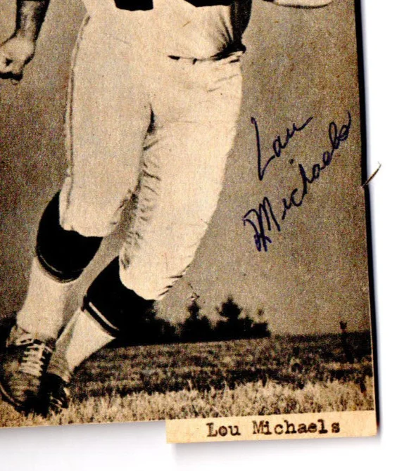 1962 Lou Michaels Hand Signed Pittsburgh Steelers Autograph great, изображение 3