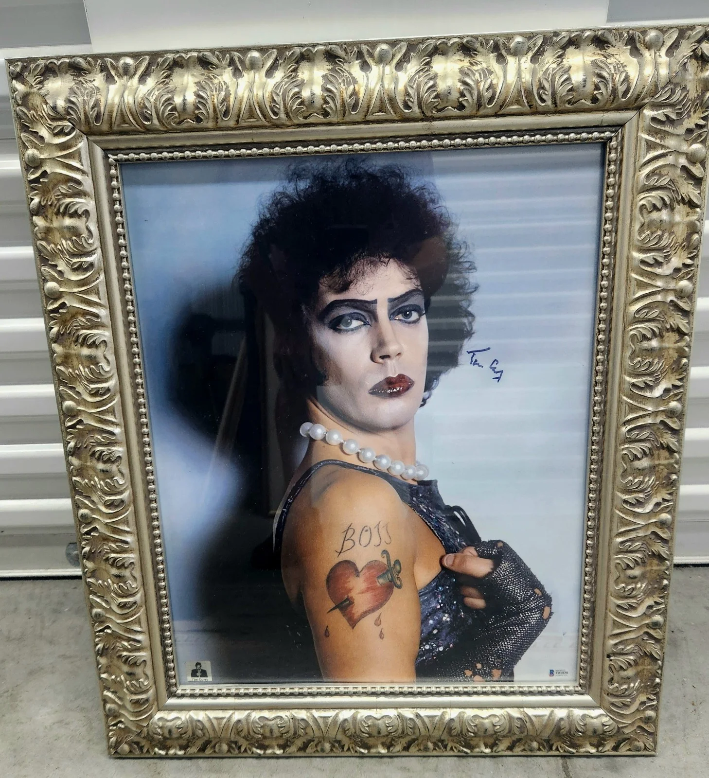 Tim Curry — Tim Curry Large Signed Framed The Rocky Horror Picture Show Photo COA!