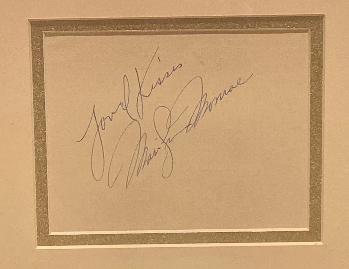 Marilyn Monroe — Marilyn Monroe Framed Display 18”x21” Photo Card 4”x5” SIGNED COA, image 2